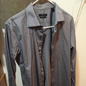 Marc Anthony Slim Fit grey dress shirt mens